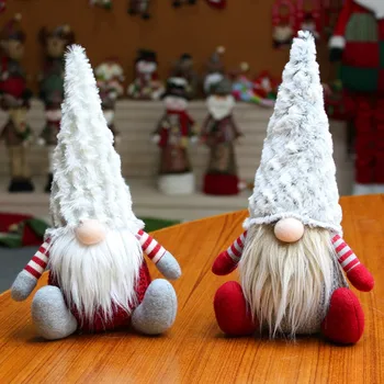Rankų darbo švedų Įdaryti Žaislas Santa Lėlės Gnome Skandinavijos Tomte Šiaurės Nykštukas Elf Namų Puošybos Kalėdų Santa 2021 naujas