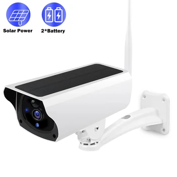 Saulės IP Kamera, WiFi 1080P HD Lauko CCTV Kameros Akumuliatorius Belaidžio Saugumo kamerų PIR Aptikimo Priežiūros IP66 atsparus Vandeniui