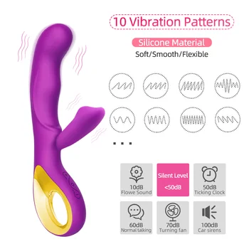Sekso Žaislai Moteris Rabbit Vibratorius G Spot Dildo Dviguba Vibracija Moterų Makšties Klitorio Silikoninis Vandeniui Suaugusiųjų Sekso Produktas