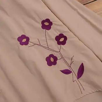 Senovinių Gėlių Siuvinėjimas Palaidinė ZANZEA Negabaritinių Tunika Viršūnes Moterys Vasarą ilgomis Rankovėmis Mygtukai Marškinėliai Atsitiktinis Palaidų Blusas Chemise