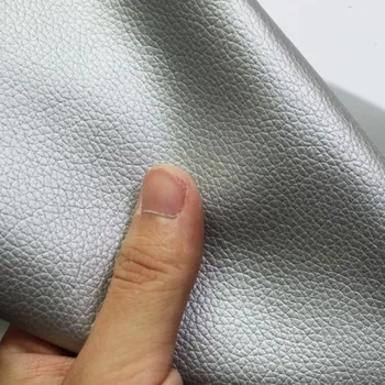 Sidabro Pilkumo PU odos audinio mažų litchi modelis dirbtinės odos sofa automobilių maišelį priemonės 