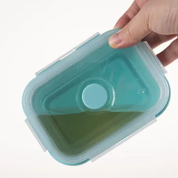 Silikoninis Sudedamas Bento Box Išardomas Nešiojamas Priešpiečių Dėžutė skirta Maisto Indai Maisto Konteineryje Silikono Dubenėlį Vaikams Suaugusiųjų