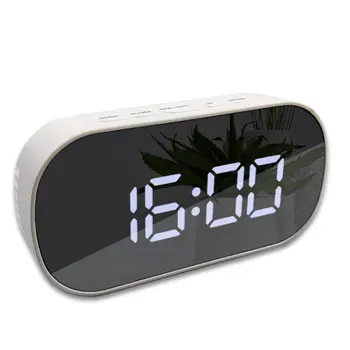 Skaitmeninis Laikrodis LED Veidrodis Naktį Žibintai Termometras Sieninis Laikrodis Lempos Kvadrato, Stačiakampio Multi-funkcija, Stalo Laikrodžiai, USB/AAA