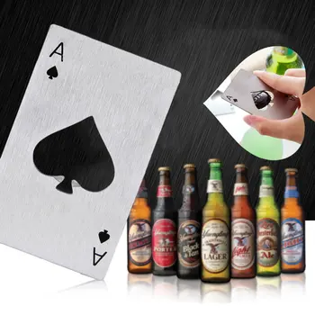 Stilingas Pokerio Žaidimo Kortelės Ace of Spades Baro Priemonė Soda Alaus Butelio Dangtelio Atidarytuvas Dovana Virtuvė, Lauko Kempingas