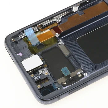 Su Rėmu Originalus AMOLED skystųjų kristalų (lcd SAMSUNG Galaxy S10E SM-G9700 G970N G970U Ekranas Touch Ekrano Pakeitimas su miręs vietoje