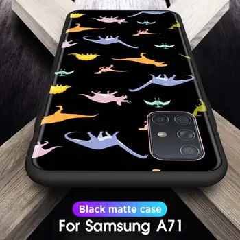 Telefono dėklas Samsung Galaxy A90 5G A80 A70 A50 A60 A40 A30 A20 Minkštas Padengti Silicio Atgal Mielas Dinozauras