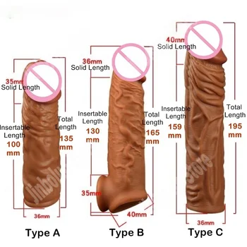 Tikroviškas Penis Extension Rankovėmis Strapon Ejakuliacijos Užlaikymas G Taško Gaidžiai Padengti Sekso žaisliukai Vyrams Punktyras Dick Didintuvas Prezervatyvas