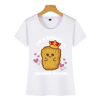 Topai Marškinėliai Moterims nug meilužis gražus vištienos grynuolis dizaino Vasaros Harajuku Trumpas Moterų Marškinėlius