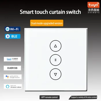 Tuya Smart Wifi Touch Užuolaidų Jungiklis Užuolaidų Langinių Jungiklis Ritinio Užrakto Balso Nuotolinio Valdymo Pultas Su Protingo Namo Automatizavimo