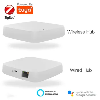 Tuya Zigbee 3.0 Sąsajos Smart Hub Namų Tiltas Wireless/Wired Zigbee Prietaiso PROGRAMĖLĖ Balsas Nuotolinio Kontrolės Dirbti su Alexa 