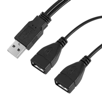 USB 2.0 YRA 1-vyras, 2-Dual USB Moteris Duomenų centro Maitinimo Adapteris Y Splitter USB Įkrovimo Galios Kabelis Laido ilgintuvą
