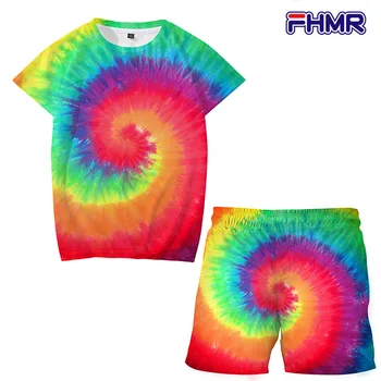 Vasaros Vaikų Berniuko 3d Spausdinimo trumparankoviai marškinėliai, Vaikų Kaklaraištis Dažų Stiliaus T-sshirts, Kawaii Girl Marškiniai, Kostiumas 2021