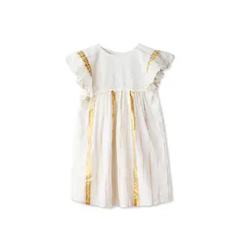 Vasarą naujų nėrinių berankovis suknelė mergaitėms atostogų suknelė vaikų drabužiai, kūdikių mergaitės vaikų šalis suknelė ws1642