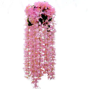 Violetinių Dirbtinių Gėlių Šalis Dekoro Modeliavimas Valentino Diena, Vestuvių Sienos Kabo Krepšelį Gėlė, Orchidėja, Gėlių netikras