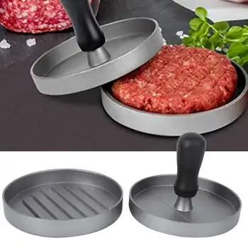 Virtuvės Mėsos Hamburger Paspauskite Cinko-Aliuminio Lydinio Non-Stick 