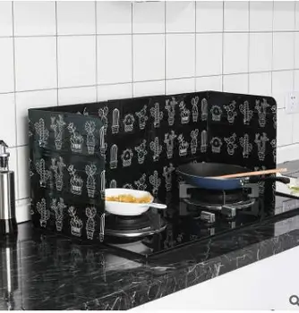 Virtuvės Naftos Pertvara Plokštės 3 Pusių Šļakstēties Guard Viryklė Šilumos Izoliacijos Lakštas, Aliuminio Folijos Alyva Splash Proof Kepimo Įrankis