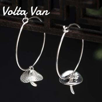 Volta Van Moterų Hoopas Auskarai Pendientes Plata 925 Sterlingas Sidabro 2021 Naujas Fine Jewelry Elegantiška, Madinga Grybų Auskarai