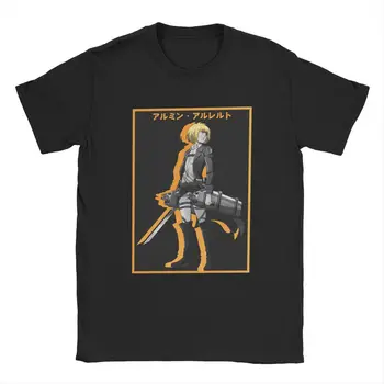 Vyriški Armin Arlert Ataka Titan Marškinėliai AOT Shingeki No Kyojin Anime Medvilnės Drabužius, Vintage Tees 4XL 5XL 6XL T-Shirt