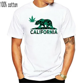 Vyrų marškinėliai Kalifornijos 420 Kanapių Vėliavos Asst Spalvų _tee juokinga t-shirt suvenyrinius marškinėlius moterims