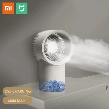 Xiaomi Mijia oficialų fanų 3Life Purškimo Usb Įkrovimo Mini Belaidė Drėkintuvas Išjungti Bendrabutyje Nešiojamų Aušinimo Ventiliatorius Oro Aušintuvas