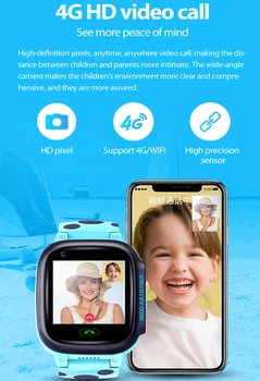 Xiaomi Vaikų Išmaniųjų Telefonų GPS Padėties nustatymo Laikrodžiai 4G Vaizdo Skambučius Anti-lost LBS Tracker SOS Vandeniui Žiūrėti Dovana