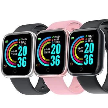 Y68 Vyrų Vandeniui Smart Watch Moterų Smartwatch Mergaitėms Berniukai Elektroninių Smart Laikrodis Studentai Širdies ritmo Sporto laikrodžiai 2021