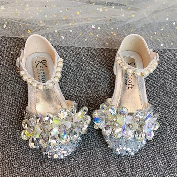 YIHONGMEIQI Mados mergaičių ir kūdikių rudenį 2020 m. mergaičių princesė batai, apsauginiai šalies bateliai