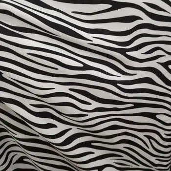 Zebra šifono audinio spausdinta medžiaga Tampri, nuleisti kvėpuojantis šalikas palaidinė 