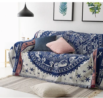 Šiaurės Stiliaus Constellatio dvipusis sofos antklodė Medvilnės Comping Pėsčiųjų Kilimų šiltas Lovatiesė taro altoriaus Staltiesė Astrologija
