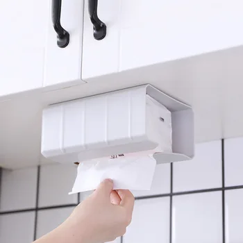 Šiuolaikinės paprasta vėjo 1Pc punch-nemokamai audinių langelį tualetinio popieriaus laikiklį sienos kabo vystymo talpinimo counter-tipo audinių langelį