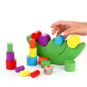 Švietimo Medienos Mėnulis Pusiausvyrą Žaidimas Blokai Dovana Žaislai spalvinga vaikų 