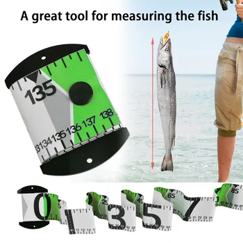 Žuvų Matavimo Liniuotė Nešiojamas Vandeniui PVC Žvejybos Valdovas Tikslūs Matavimo Juosta Priemonė, Žvejybos Reikmenys 138cm X 5cm