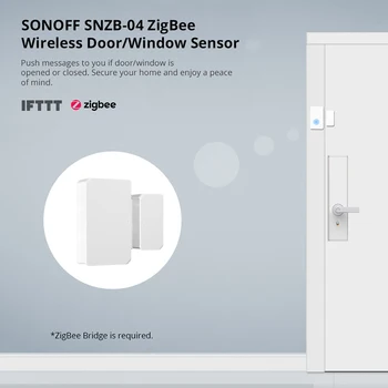 1-10vnt SONOFF SNZB-04 ZigBee Bevielio ryšio Durų Lango On/ Off Jutiklį, Detektorių Namų Smart Security Sistemą Per EWeLink IFTTT