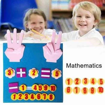 1 Set Montessori Rankų darbo Veltinio Piršto Matematikos Galvosūkių Žaislas neaustinių Skaičius Porą Mokymo priemones Vaikų Ankstyvojo Švietimo Žaislai