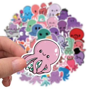 10/30/50/100vnt Cute Octopus Lipdukai Kawaii Animacinių filmų Gyvūnų Lipdukai Vaikams Žaislas 