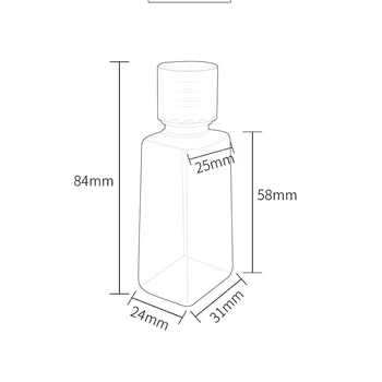 10 Vnt 30ml Trapecijos formos Tuščia Ranka Sanitizer Buteliai Daugkartiniai Plastiko Konteinerį Skaidrus Gelis Butelį Kelionės Pakuotė