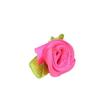10mm Sumaišykite Spalvos Mažų Rožių Gėlių Mini Rankų darbo Satino Kaspinu Rožių Galvos Vestuvių Scrapbooking Apdailos Drabužių Priedai