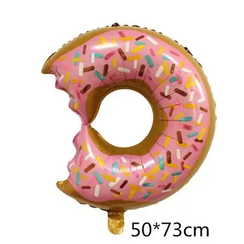 10vnt DonutsFoil balionai Rožinė Ruda Balta Gimtadienio Apdailos dviejų Saldus Vaikams, Žaislai, Kūdikių Dušas Tuoktis Globos Dovanos Berniukas
