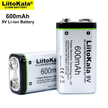 10VNT LiitoKala 600mAh 9V 6F22 li-ion Bateriją, Mikrofono Multimetras RC Žaislai Temperatūra Ginklą