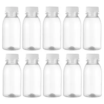10vnt Skaidrus Vandens Butelis Plastikiniai Gėrimų Buteliai 250ML Plastikinių Pieno Butelių Ir Gėrimų Butelis