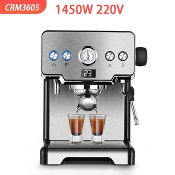 15bar Kavos virimo aparatas Šviežiai Espresso Mašina Pusiau automatinė Siurblio Tipas Kapučino Pieno Burbulas Kavos Aparatas CRM3605 Namų