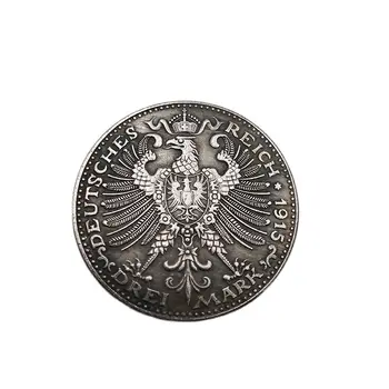 1915 Vokietija Proginių Monetų Kolekciją Apdailos Ženklą Ir Žmonių, Žalvario, Sidabro Padengtą Suvenyrų Monetų Amatų Dovana