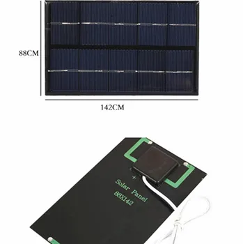 1PC USB, Saulės Skydelis 2W 5V Saulės Elementų Įkroviklį Srityje Greitai 