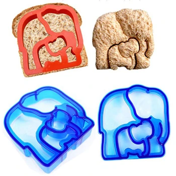 1Pcs Animacinių filmų Sandwich Cutter Tortas Taurę Pelėsių Dinozaurų Šuo Drugelis Gyvūnų Formų Duonos Pjovimo Bento Slapukas Duona Presai