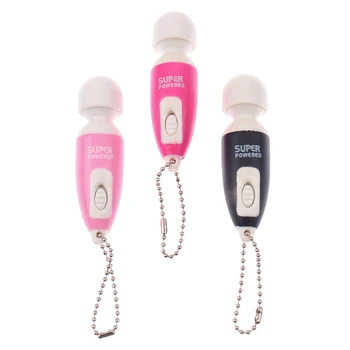 1PCS Nešiojamas Mini Masažas Stick Mažų Įtempių Elektroninis Raktas-Grandinės Žiedas Full Body Massager Mygtuką (Atsitiktinė Spalva)