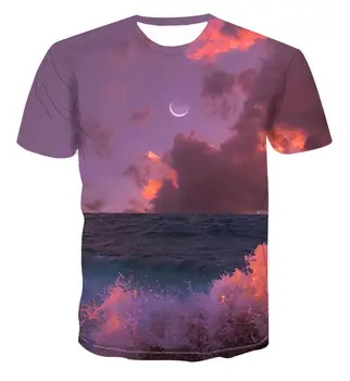 2020 karšto pardavimo 3D t-shirt vyrai kūrybinių mados kraštovaizdžio spalva žemėlapyje animacinį personažą vasaros trumpomis rankovėmis atspausdintas viršuje xxs-6xl