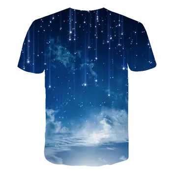 2020 metų Vasaros Violetinė Galaxy marškinėliai Vyrams Kosmoso 3d Spausdinimo T-Shirt Visatos trumpomis Rankovėmis Spausdinti Tshirts Juokinga Atsitiktinis Viršūnių O-Kaklo