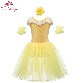 2020 Naujas Berankovis Mergaičių Baleto Suknelė Tutu Vaikų Šokių Drabužiai Vaikams Baleto Dress Kostiumai Prom Ballerina Dancewear