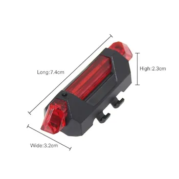 2021 Dviračio Žibintas atsparus Vandeniui Galiniai Šviesos diodų (LED) USB Įkrovimo Kalnų Dviratį Dviračiu Šviesos Taillamp Saugos Įspėjamoji Lemputė