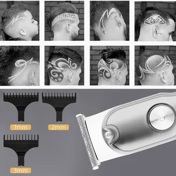 2021 LCD Elektriniai Plaukų Clipper plaukų žoliapjovės Vyras Profesinės USB Tipo C Įkrovimo 0mm Skustuvas Kirpykla Plaukų Pjovimo Mašina